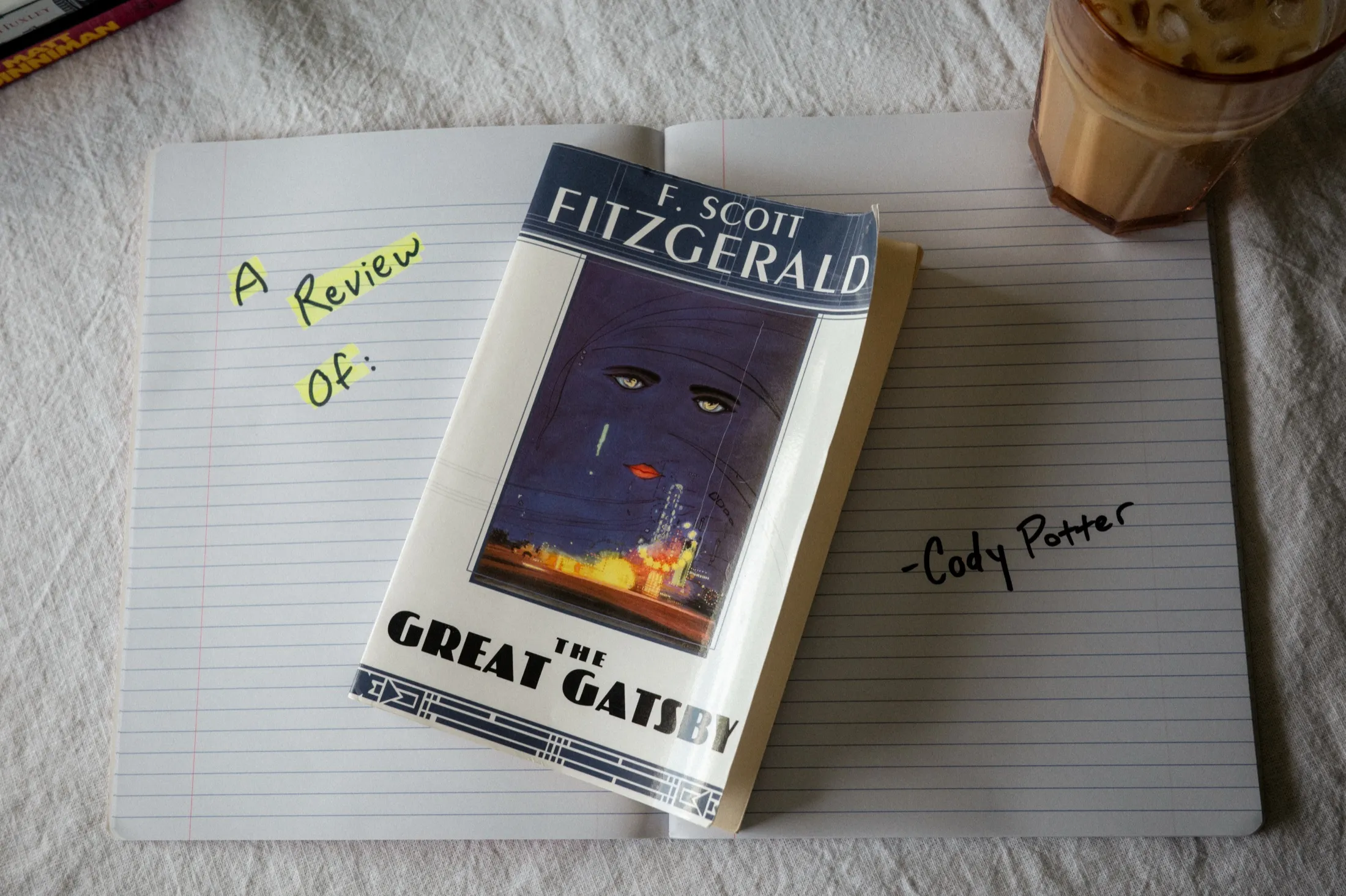 Photo of my copy of The Great Gatsby