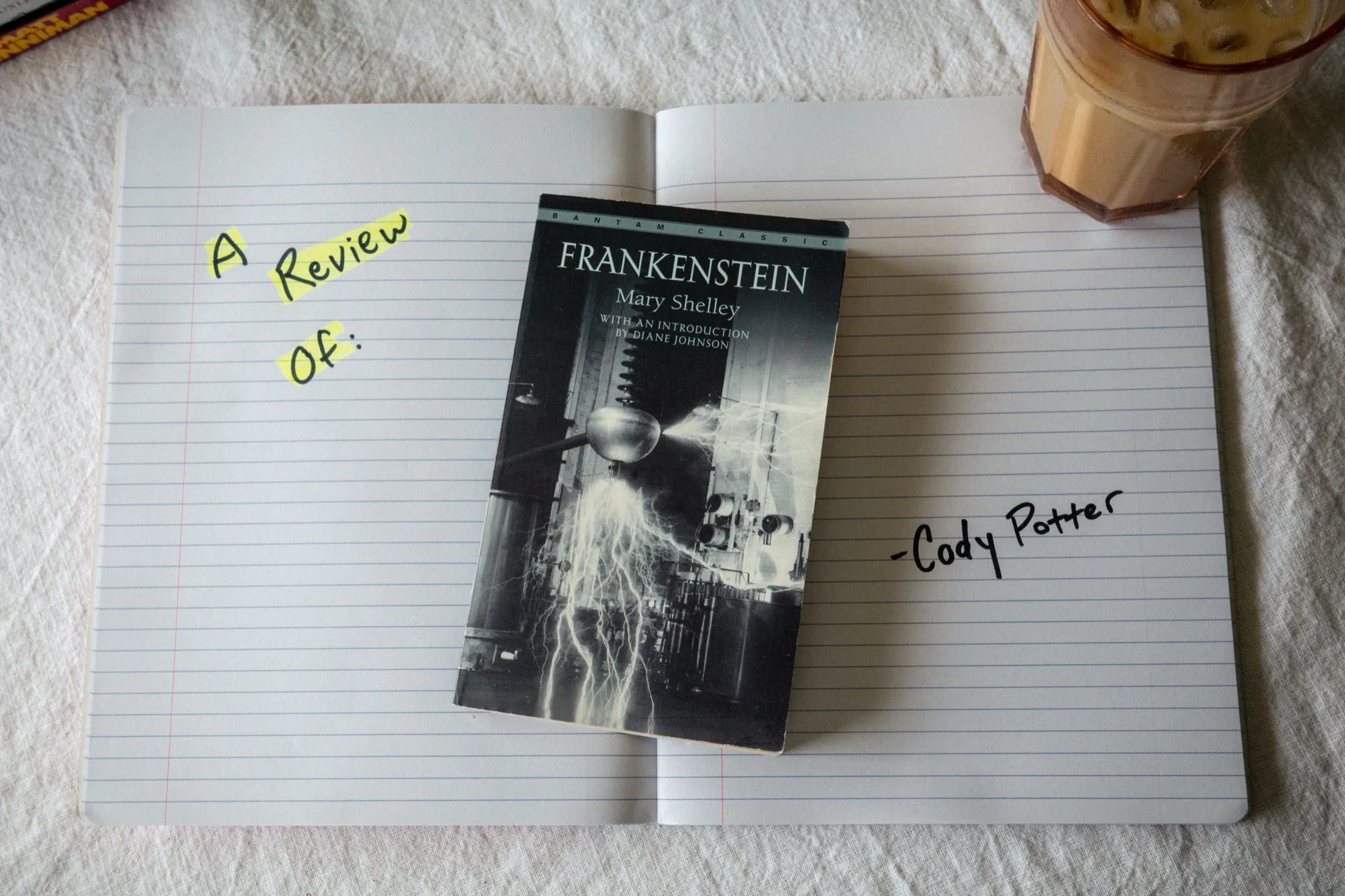 Photo of my copy of Frankenstein
