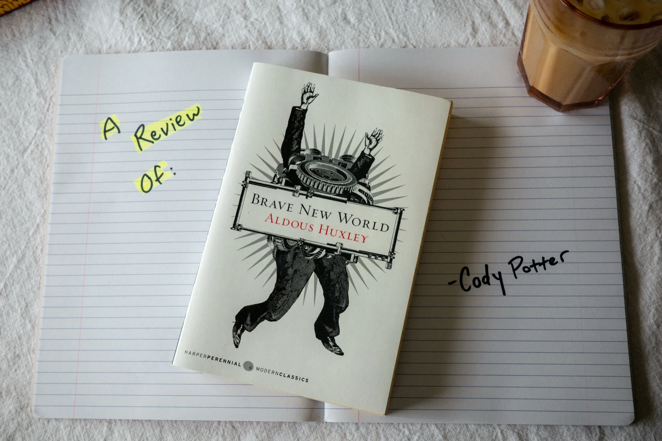 Photo of my copy of Brave New World